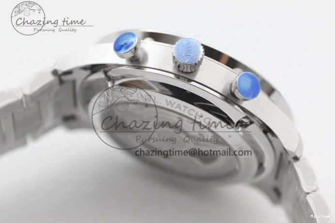 MIROTIME 0120 FastDry Portugieser Chronograph IW371615 ZF Best Edition Green Dial on SS Bracelet A7750 (Slim Movement) 7038